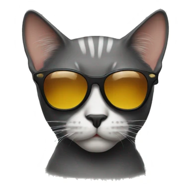 Cat with sunglasses sticker