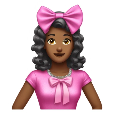 Pink bows disco  sticker