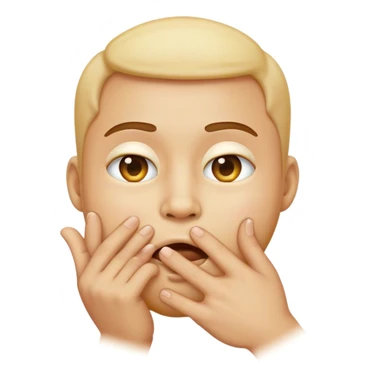 emoji that have hand over mouth sticker