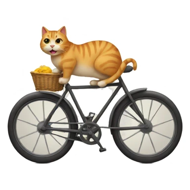 Cat on bike  sticker
