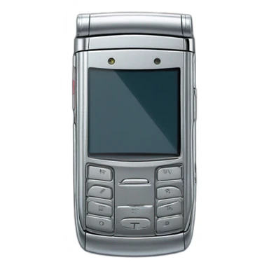 Silver Folded Motorola Razr V3 mobile device with the iconic clamshell design sticker