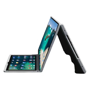 Foldable tablet computer that bends in the middle sticker