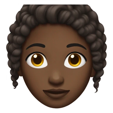 pretty black girl with dark brown hair sticker