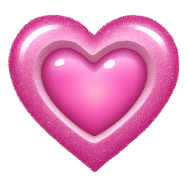 Pink sparkly heart sticker