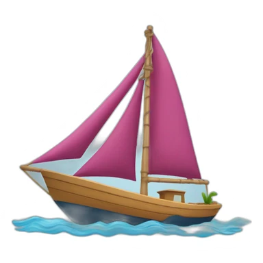 boat sailing in juice sticker
