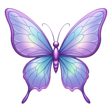 Lilac wings of a fairy sticker
