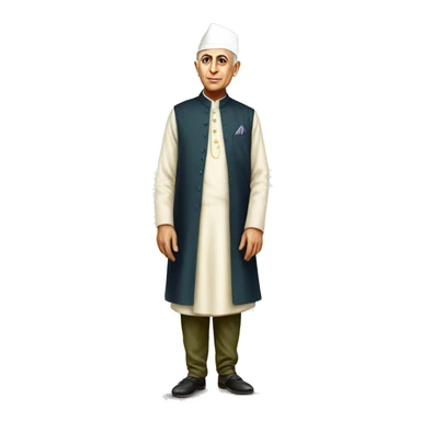Pandit jawaharlal Nehru standing full body sticker