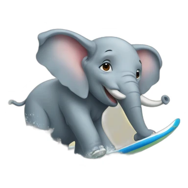 elephant who surf sticker