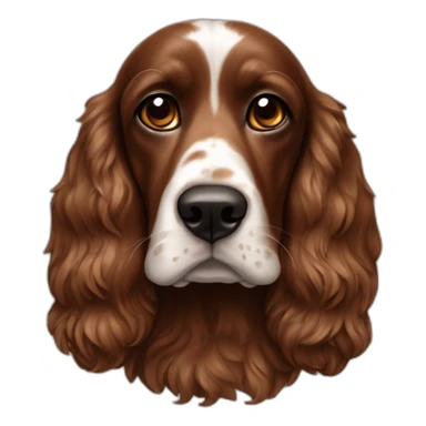 Cocker anglais marron sticker