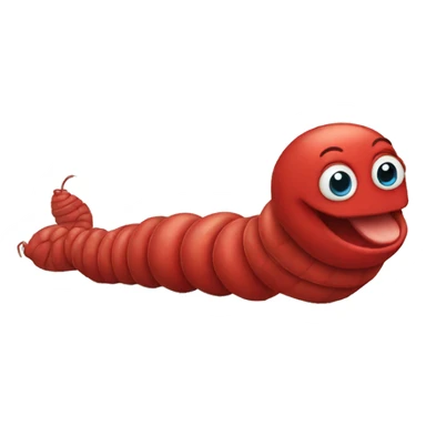 red worm sticker