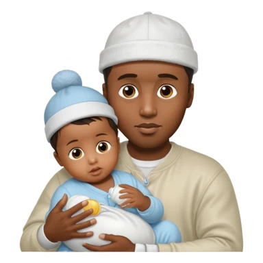 Sean “Diddy” Combs with baby oil and a very small infant sticker