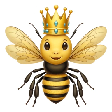 bee with crown sticker