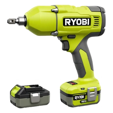 Ryobi R18ID2-0 Impact Wrench 1/4" Hex 18V ONE+ 200Nm with battery emoji style  sticker