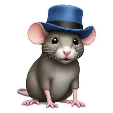 rat wearing a hat  sticker