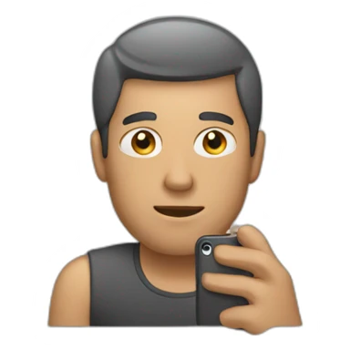 men using iphone sticker