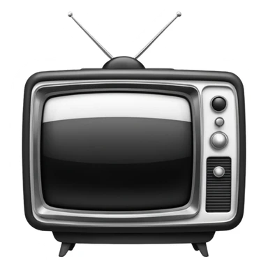 retro TV with static sticker