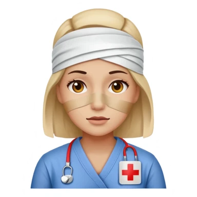 A female employee who has a major injury needs to report it. sticker