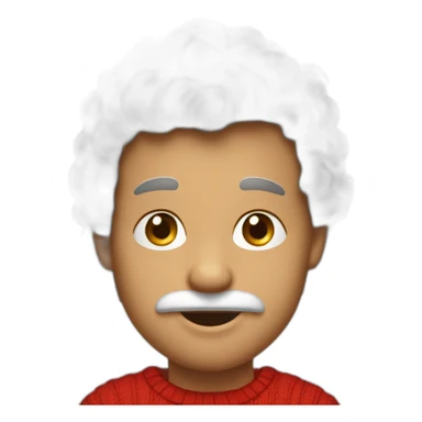 Père Noël avec un petit garçon au cheveux Brun sticker