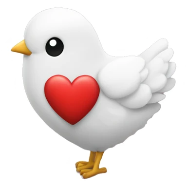 Heart with a flock  sticker