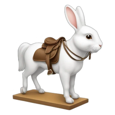 Un lapin sur un cheval sticker