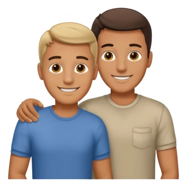 dos amigos hombres que comparten arquiler sticker