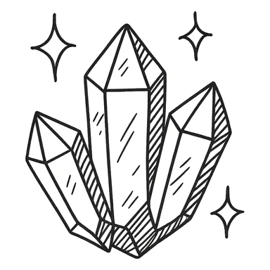 goth earrings, black crystal cluster, mystical gothic, shimmering sticker