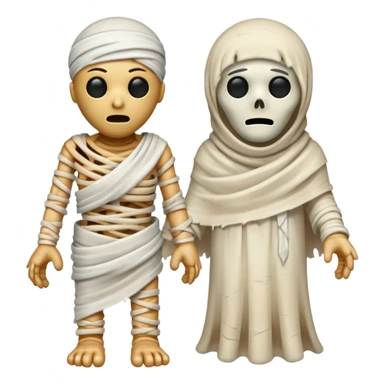 Creepy mummy with scary ghost sticker