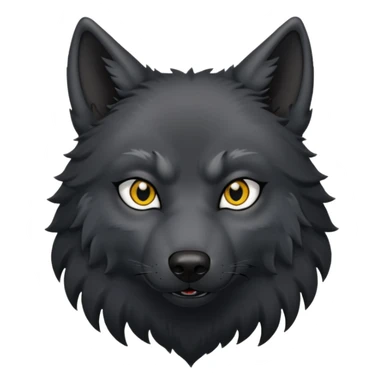 goth black wolf sticker