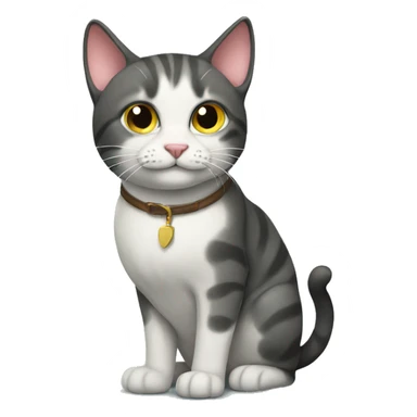 Cat with bant sticker