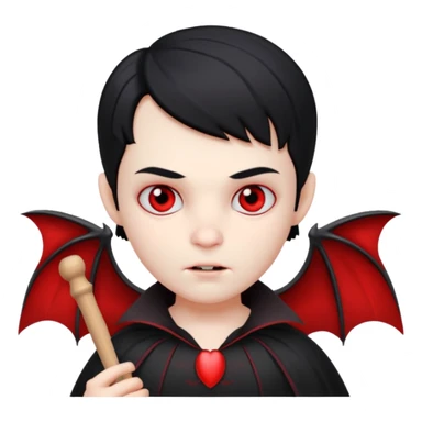vampire royal child with toy bat sticker