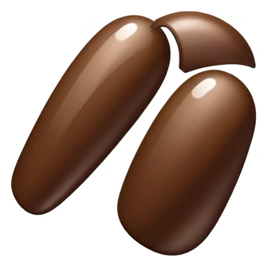 Emoji uñas acrilicas café sticker