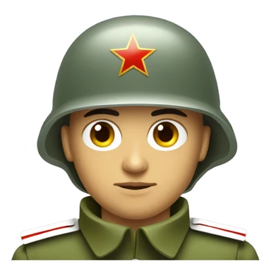 ussr soldier serious with military takes sticker