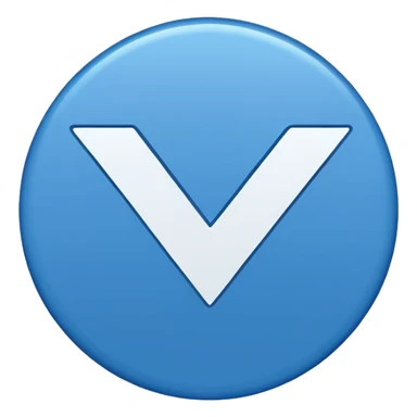 Give me a blue color round shape tick emoji like verification tick sticker