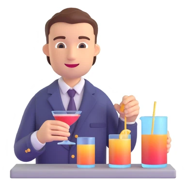 bartender mixing drinks sticker