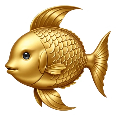 Gold Pisces symbol H sticker