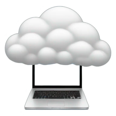 Laptop in the cloud sticker