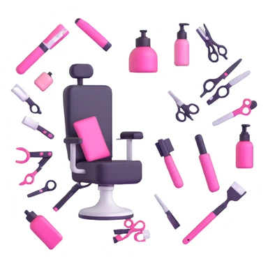 team of hairstylists in beauty salon sticker