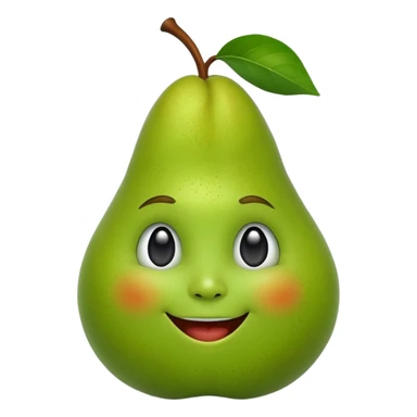 birne mit gesicht sticker