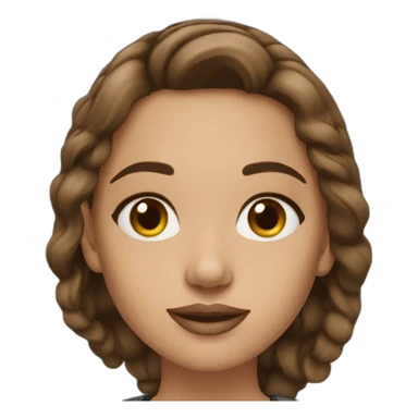 Make up artist girl (brown hair) sticker