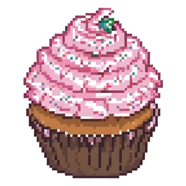 cupcake with pink icing sticker