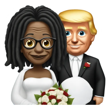 Whoopi Goldberg marries Trump sticker