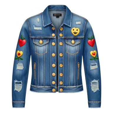 Dolce and Gabbana denim jacket for women, isolated  sticker