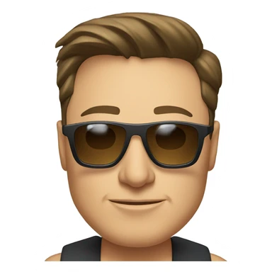 Elon Musk wearing sunglasses  sticker