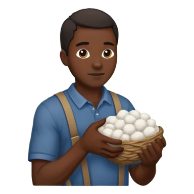 a very black black guy picking cotton sticker