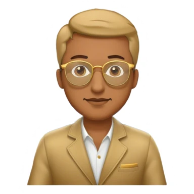 the guy in golden glasses in an airplane sticker