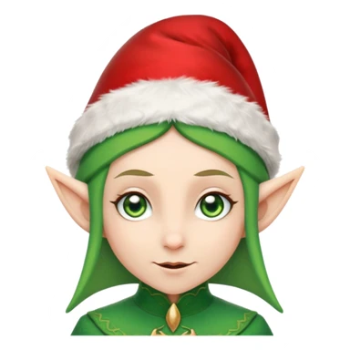 christmas elf head sticker