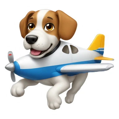Dog flying a plane  sticker