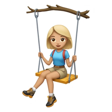 swing hike lightskin girl  sticker