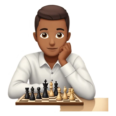 Aka seating on coffe shop playing chess which Vinicius  sticker