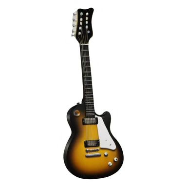 Guitar with headphones  sticker